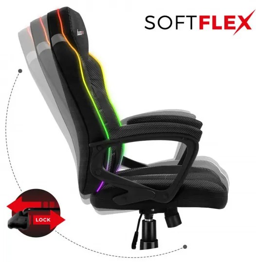 Herná stolička Force - 2.5 RGB carbon mesh