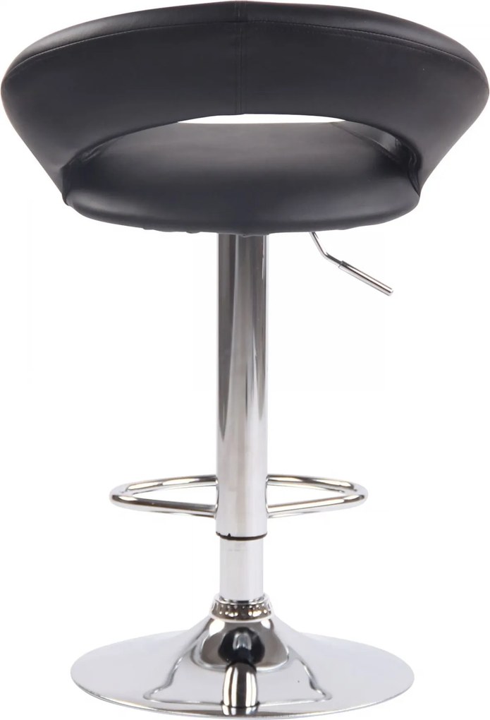 2x Barová stoličkaOlinda - koženka, chróm rám - čierna