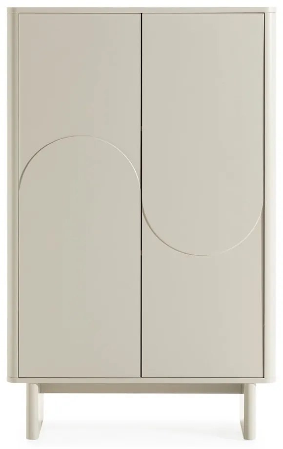 Krémovobiela skrinka 80x130x40 cm Solei – MOME