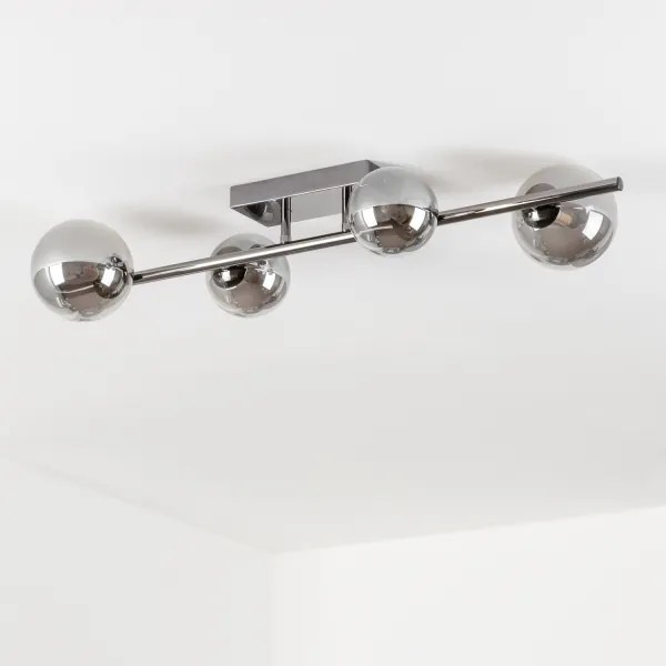 Brilagi - LED prisadený luster MILLA 4xG9/3W/230V čierny chróm/dymová