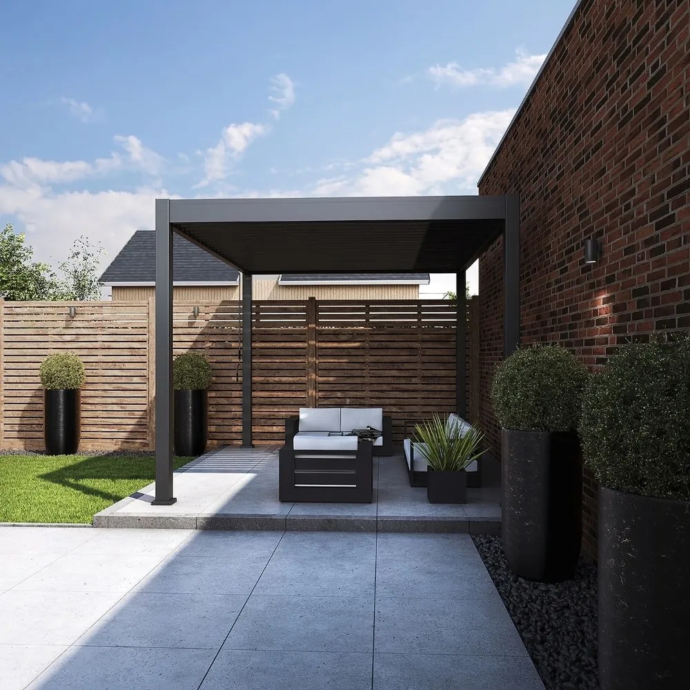 Bioklimatická pergola INTRO NEO 3,6X3m hliník+oceľ, voľne stojaca