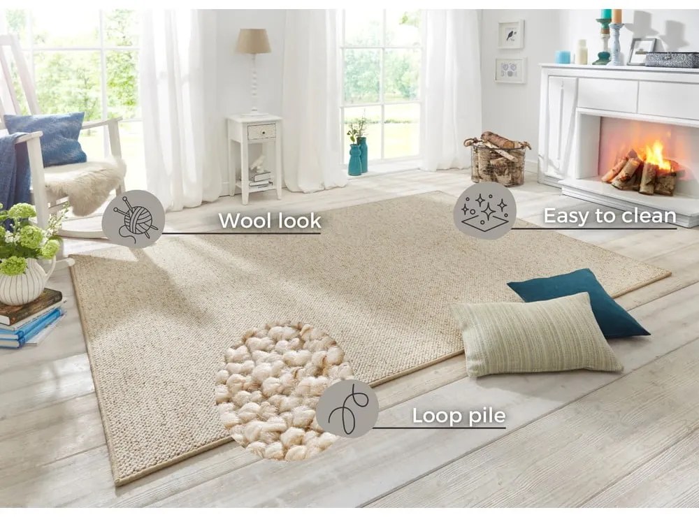 Krémový koberec 160x240 cm Wolly – BT Carpet