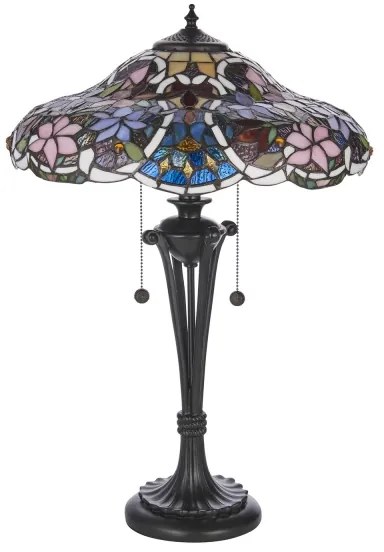 Endon 64326 - Stolná lampa Tiffany SULLIVAN 2xE27/60W/230V priemer 40 cm