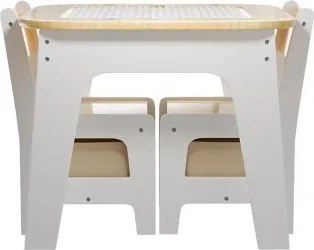 Detský stôl a stoličky s úložným priestorom a doskou