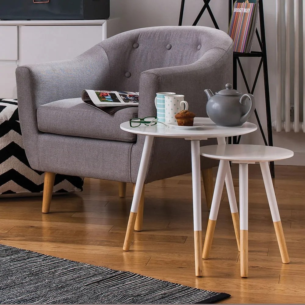 Okrúhle odkladacie stolíky v súprave 2 ks Viborg – Premier Housewares