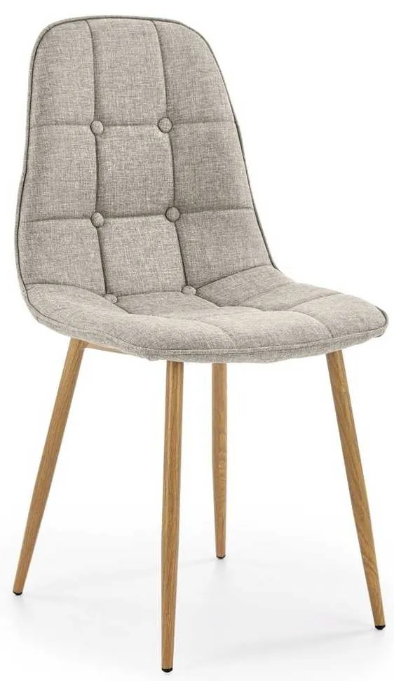 Jedálenská stolička Zina, béžová / prírodné drevo