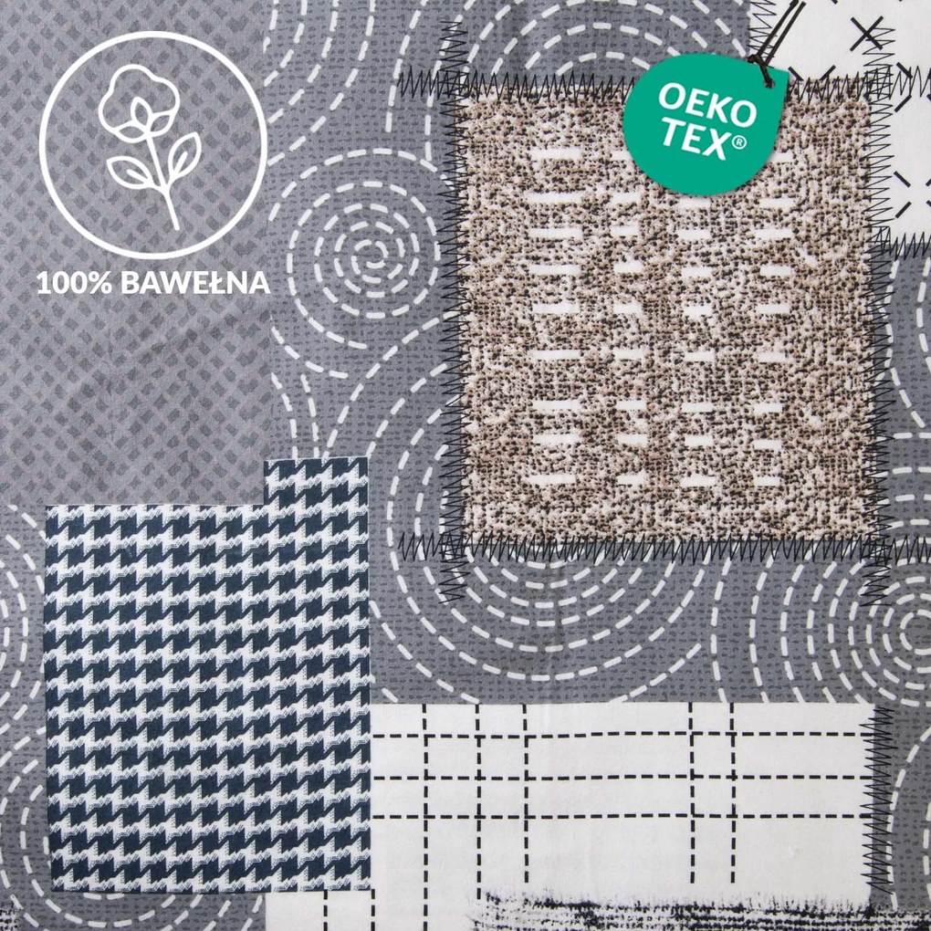 FLANELOVÉ OBLIEČKY FLANELOVE 180X200 CM, 2KS 70X80 CM VZOROVANÉ