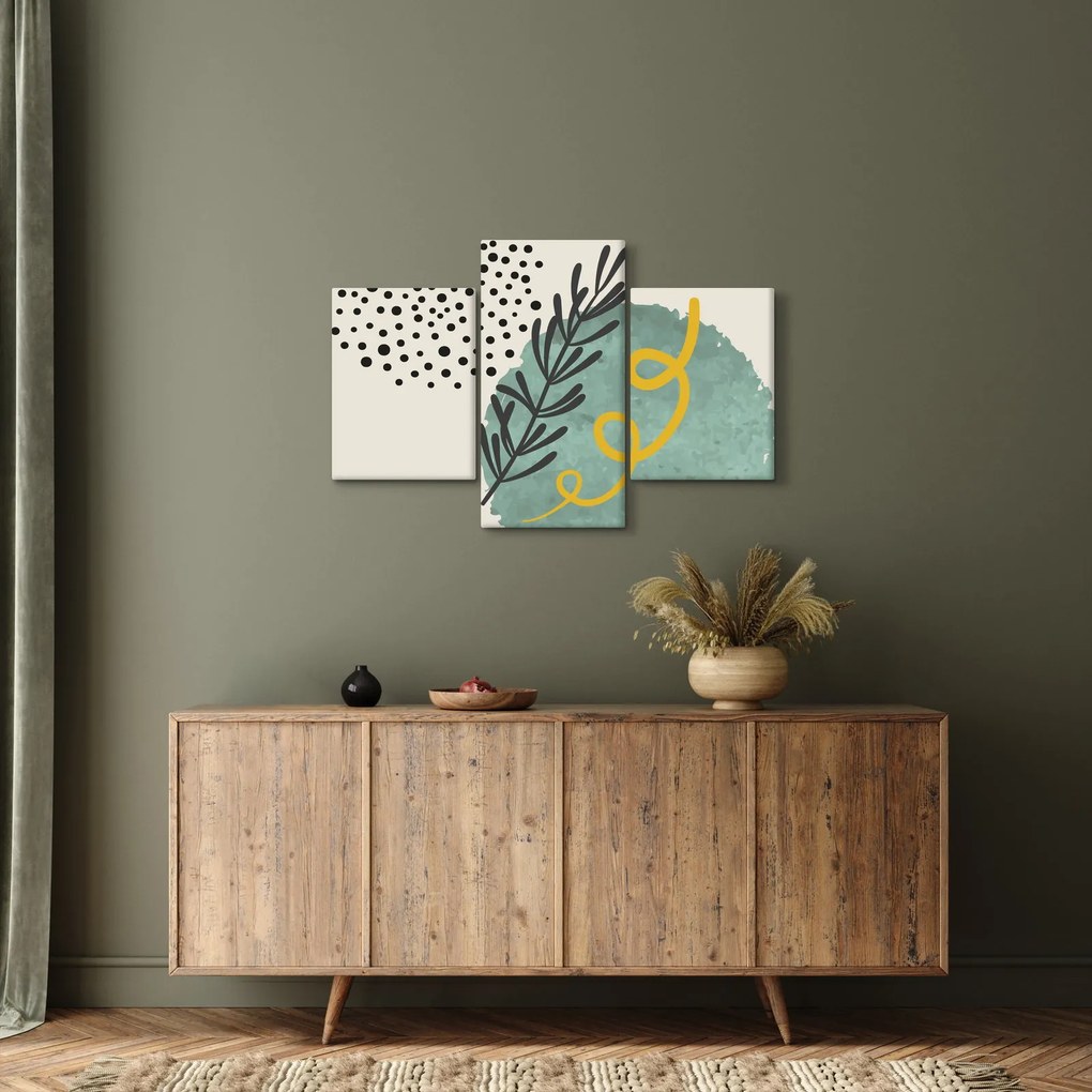 Obraz - Abstraktné listy N⁰1 (90x60 cm)