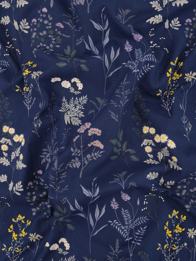 Francúzske bavlnené obliečky Renforcé - Bianca tmavo modrá