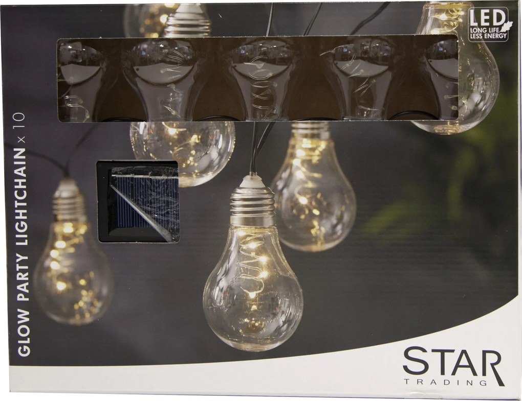 STAR TRADING Svetelná LED reťaz na solárne napájanie Glow