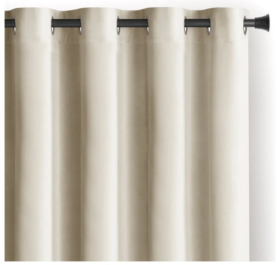 Béžový zamatový dimout záves 140x270 cm Eyelets – Restilo