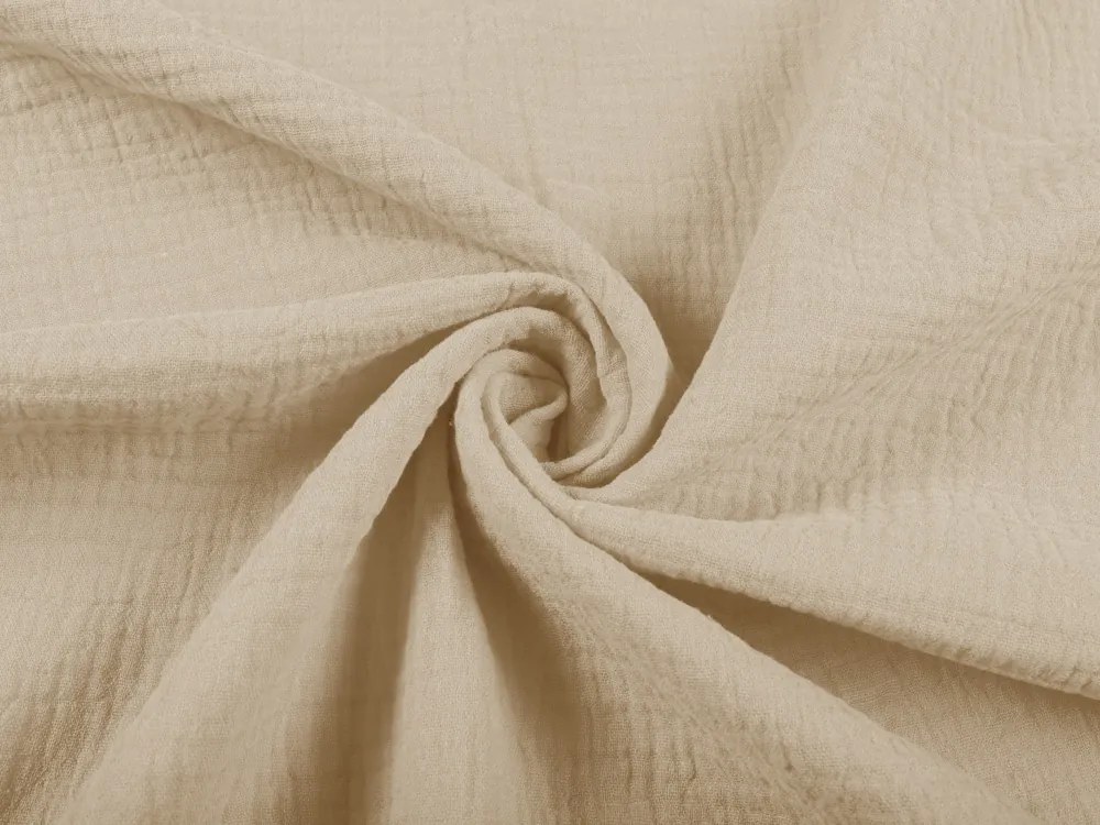 Biante Detské mušelínové posteľné obliečky do postieľky Nature MSN-009 Béžové Do postieľky 90x140 a 50x70 cm