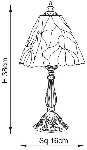 Endon 63963 - Stolná lampa Tiffany BOTANICA 1xE14/40W/230V, priemer 16 cm