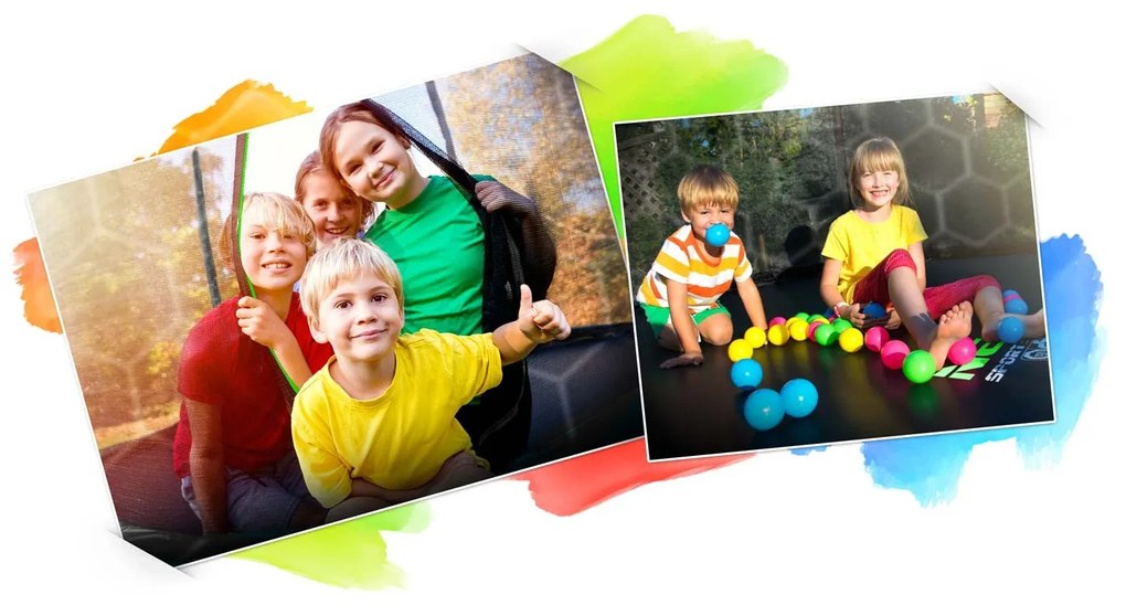 Profilovaná záhradná trampolína 8ft/252cm s vnútornou sieťou Neo-Sport NS-08C221