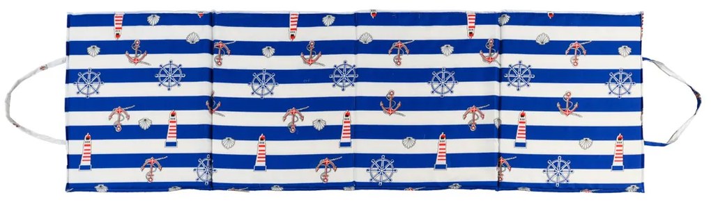 Plážové ležadlo YACHTIS bielo-modré