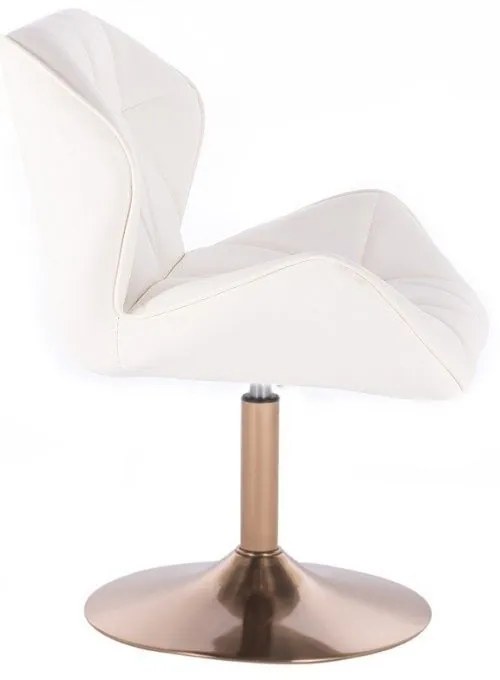 LuxuryForm DESIGN Stolička MILANO na zlatom tanieri - biela
