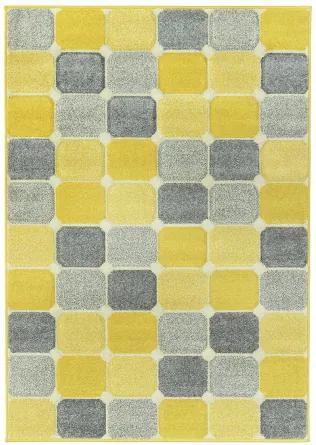 Koberce Breno Kusový koberec PORTLAND 172/RT4J, žltá, viacfarebná,80 x 140 cm