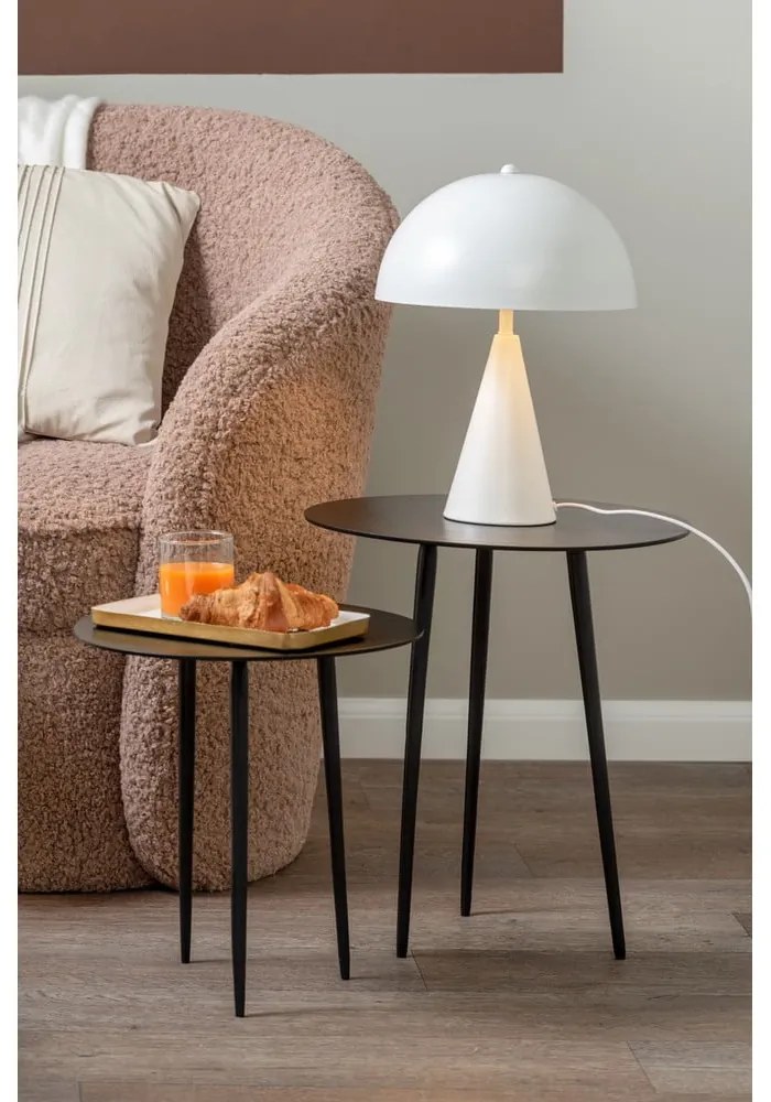 Biela stolová lampa Leitmotiv Sublime, výška 35 cm