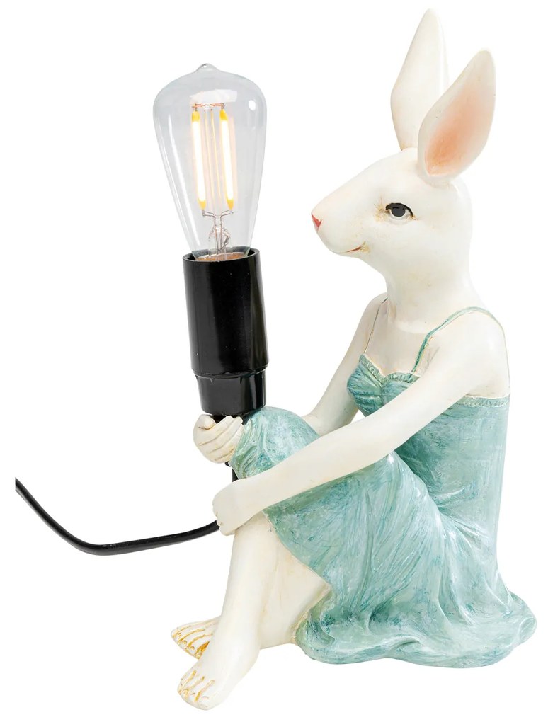 Girl Rabbit stolová lampa biela