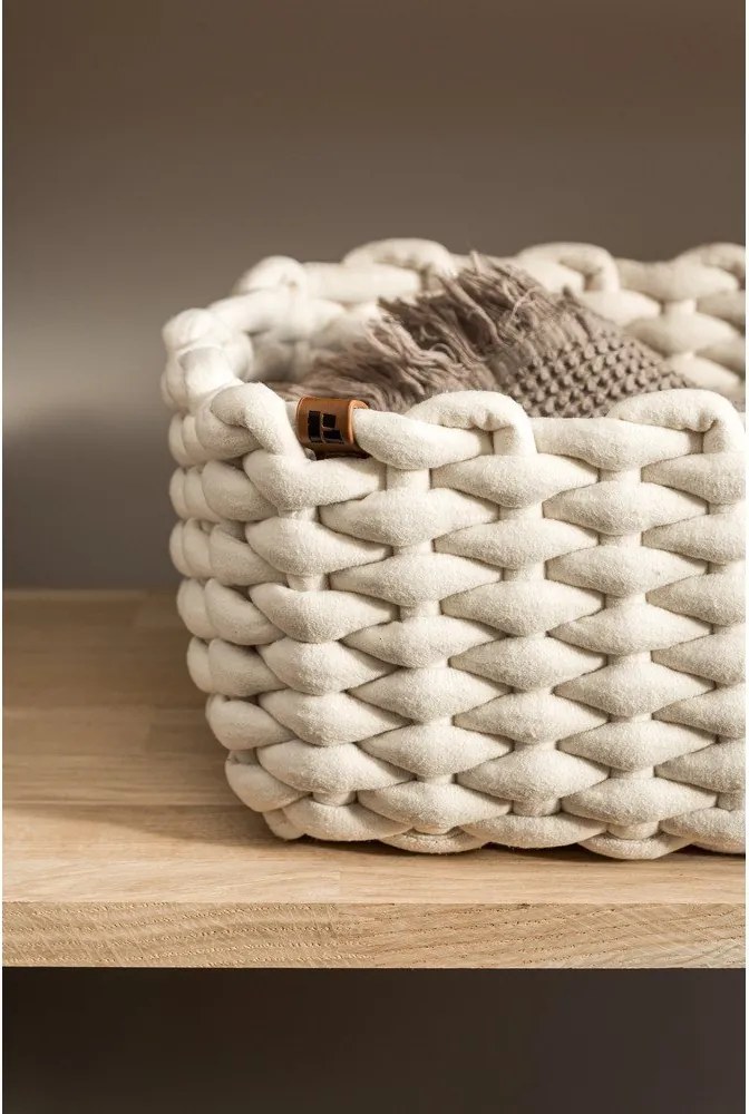 Látkový košík 35x25x14 cm Peach Skin M – Bigso