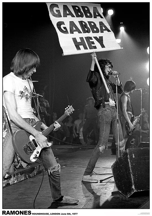 Plagát, Obraz - Ramones Roundhouse - London 1977, (59.4 x 84.1 cm)