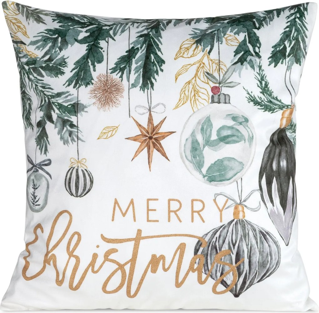 VIANOČNÁ DEKORAČNÁ OBLIEČKA NA VANKÚŠ SILENT NIGHT1 45X45 CM VZOROVANÁ