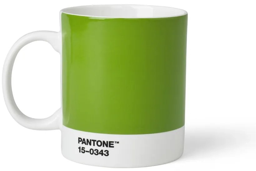 Zelený keramický hrnček 375 ml Green 15-0343 – Pantone