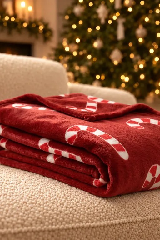Vianočná deka XMASS CANDIES Rozmer: 200x220 cm