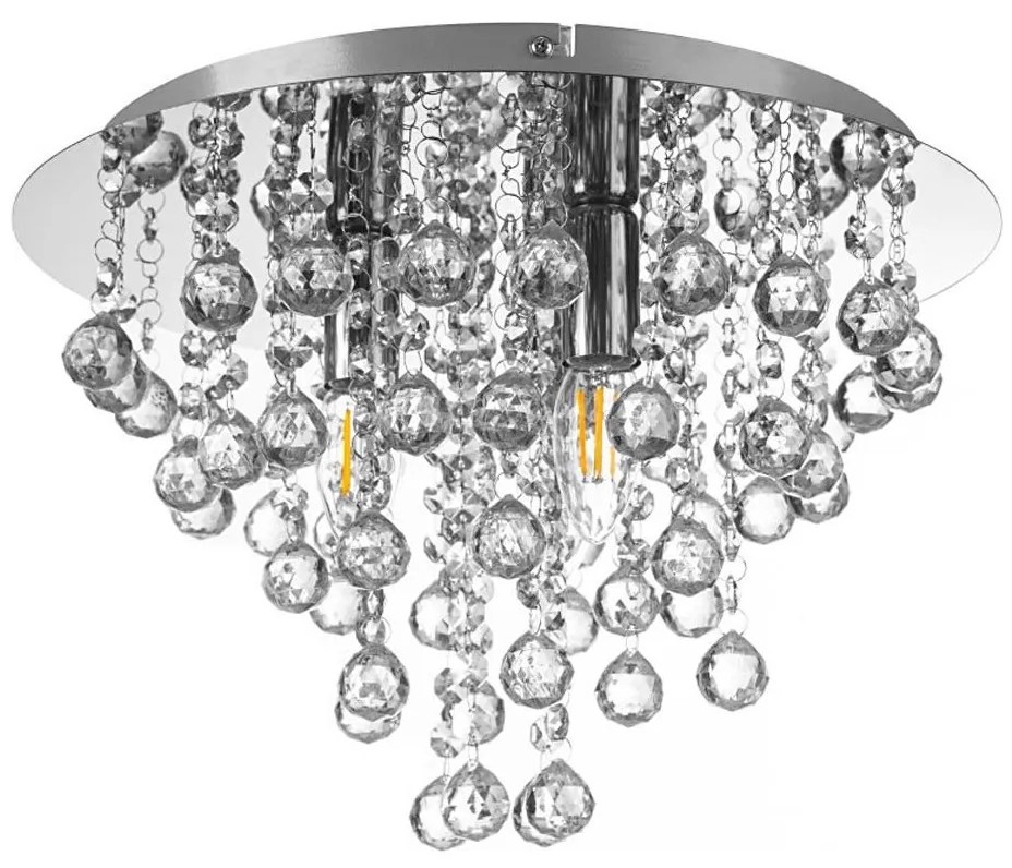 Globo 63040306X - Stropné svietidlo LONDON 3xE14/40W/230V pr. 38 cm lesklý chróm