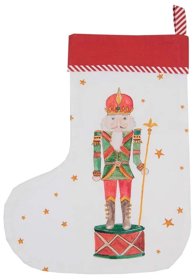 Vianočná pančucha s luskáčikom Happy Little Christmas - 30*1*40 cm