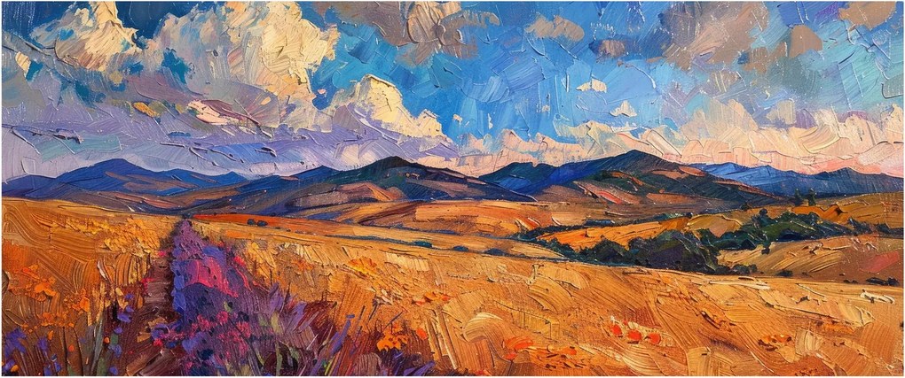 Obraz - Olejomaľba krajiny (120x50 cm)