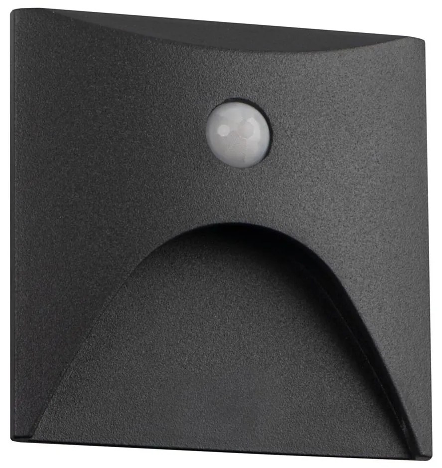 Kanlux 39131 - LED schodové svietidlo so senzorom EXIN 2,5W/230V 3000K IP65 antracitové, hranaté