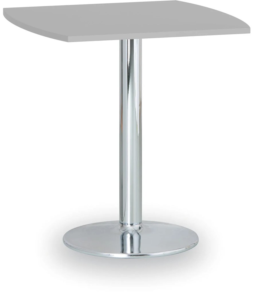 Konferenčný stolík FILIP II, 660x660 mm, chrómovaná podnož, doska sivá