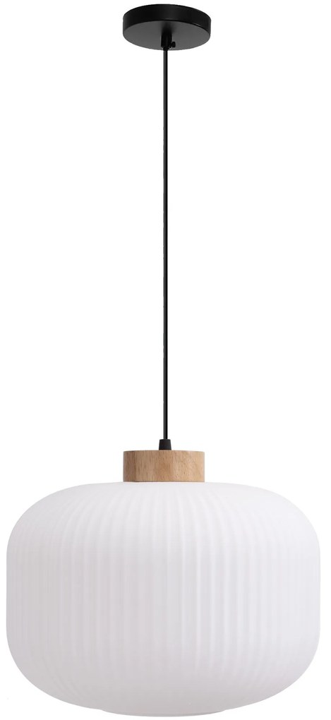 Toolight Toolight, stropné svietidlo zo skla 1xE27, biela, OSW-04412