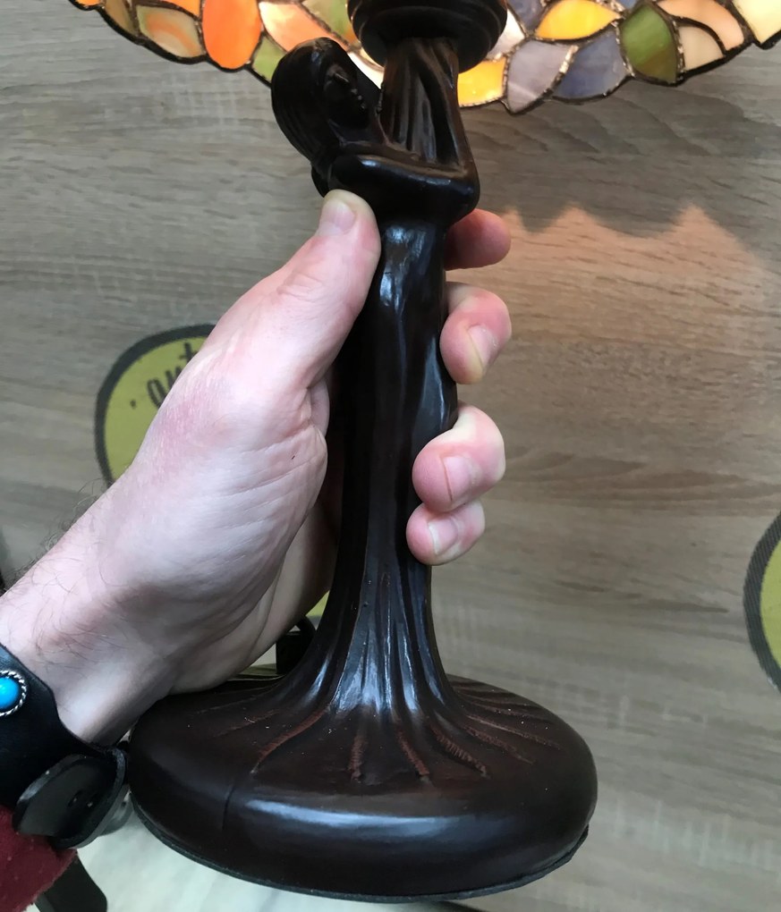 Stolná lampa Tiffany KOLIBRÍK 25*40