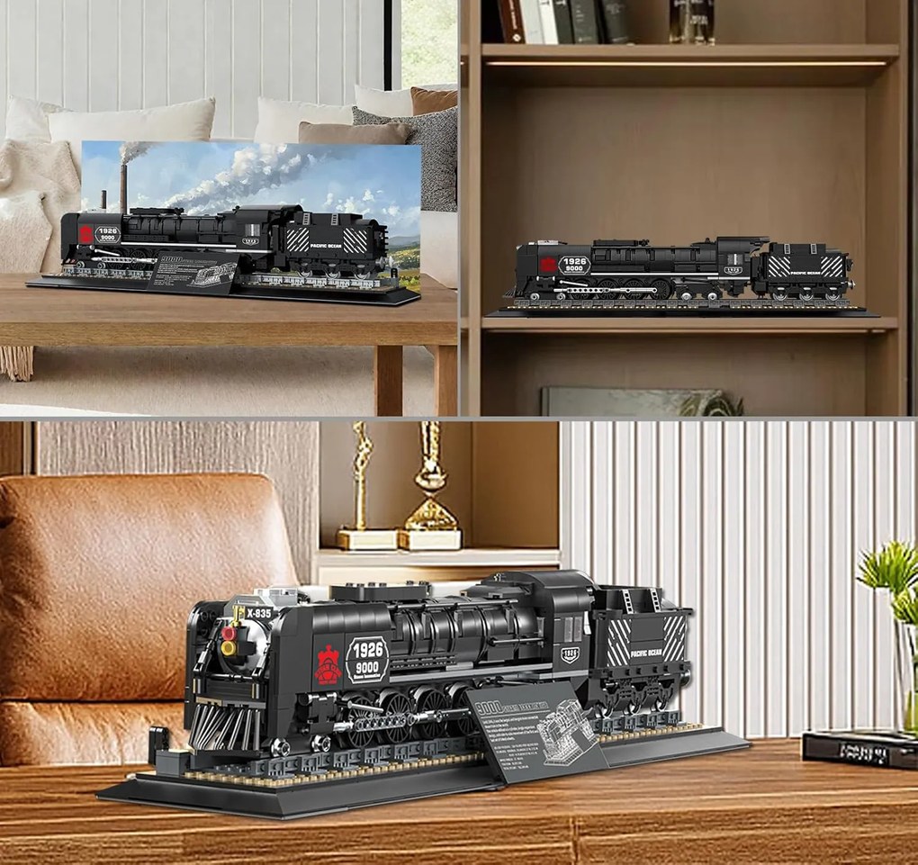 Sada stavebných kociek retro lokomotívy, 1546 dielikov