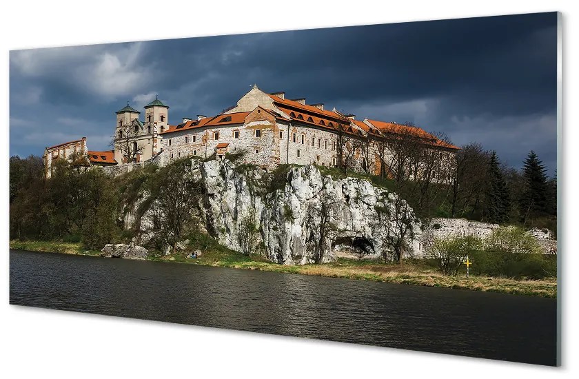 Obraz na akrylátovom skle Krakow castle river 100x50 cm