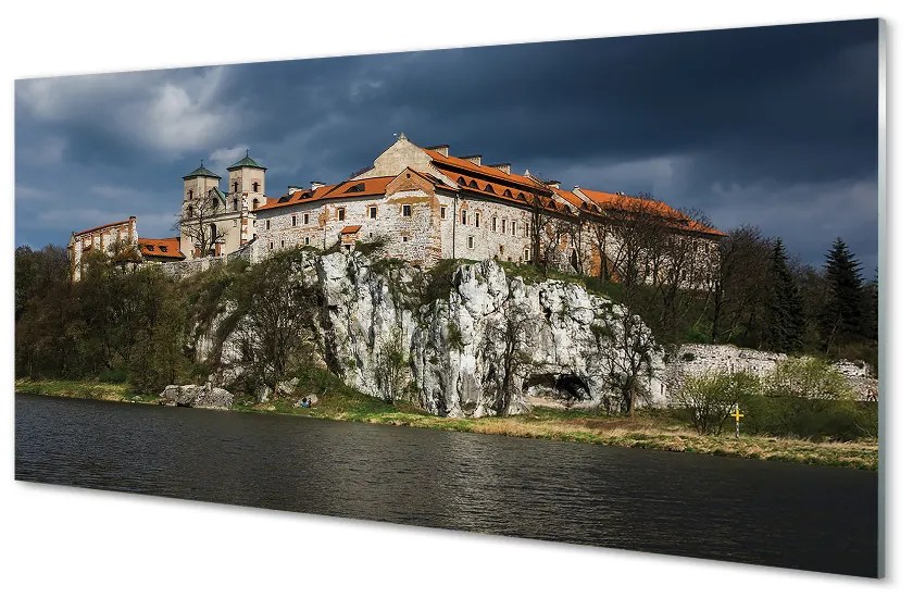 Obraz na akrylátovom skle Krakow castle river 125x50 cm