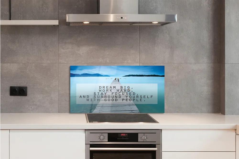 Sklenený obklad do kuchyne sea ​​panorama 100x50 cm