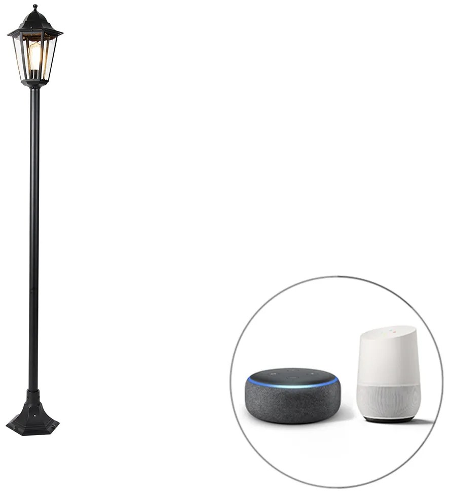 Inteligentná stojaca vonkajšia lampa čierna 170 cm vrátane Wifi ST64 - Nový Orleans