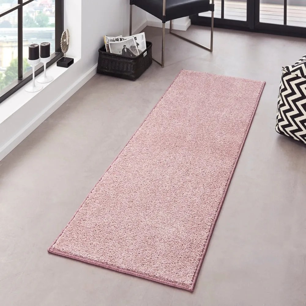 Ružový koberec Hanse Home Pure, 80 × 150 cm