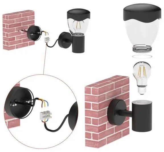 Vonkajšie nástenné svietidlo so senzorom ARTEO 1xE27/15W/230V IP44