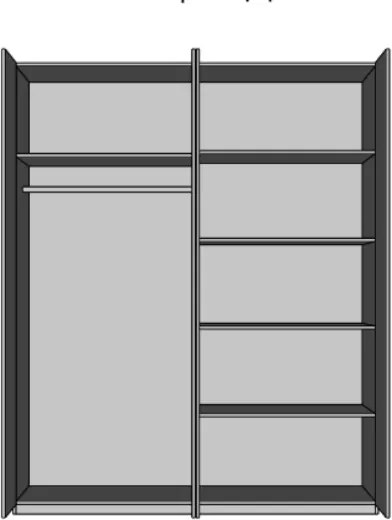 Spálňová zostava CATHERINE, ľadový dub/biela