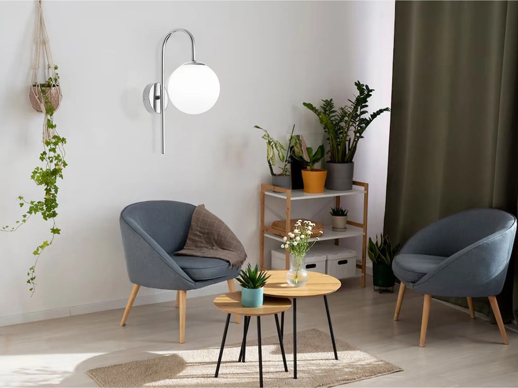 Toolight Toolight, nástenné svietidlo 1xE27, G092-1W, chrómová, OSW-09717