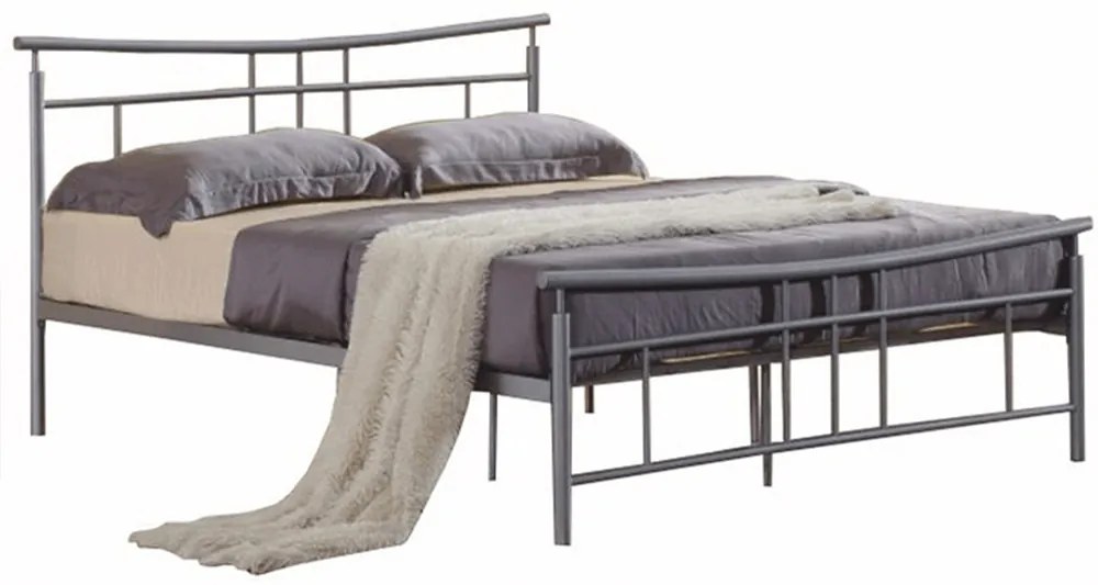 Manželská posteľ 160 cm Daija 160 (matná strieborná). Vlastná spoľahlivá doprava až k Vám domov. 1065238