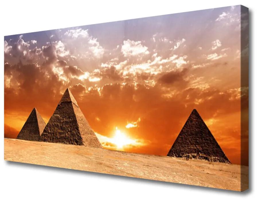 Obraz Canvas Pyramídy architektúra 140x70 cm