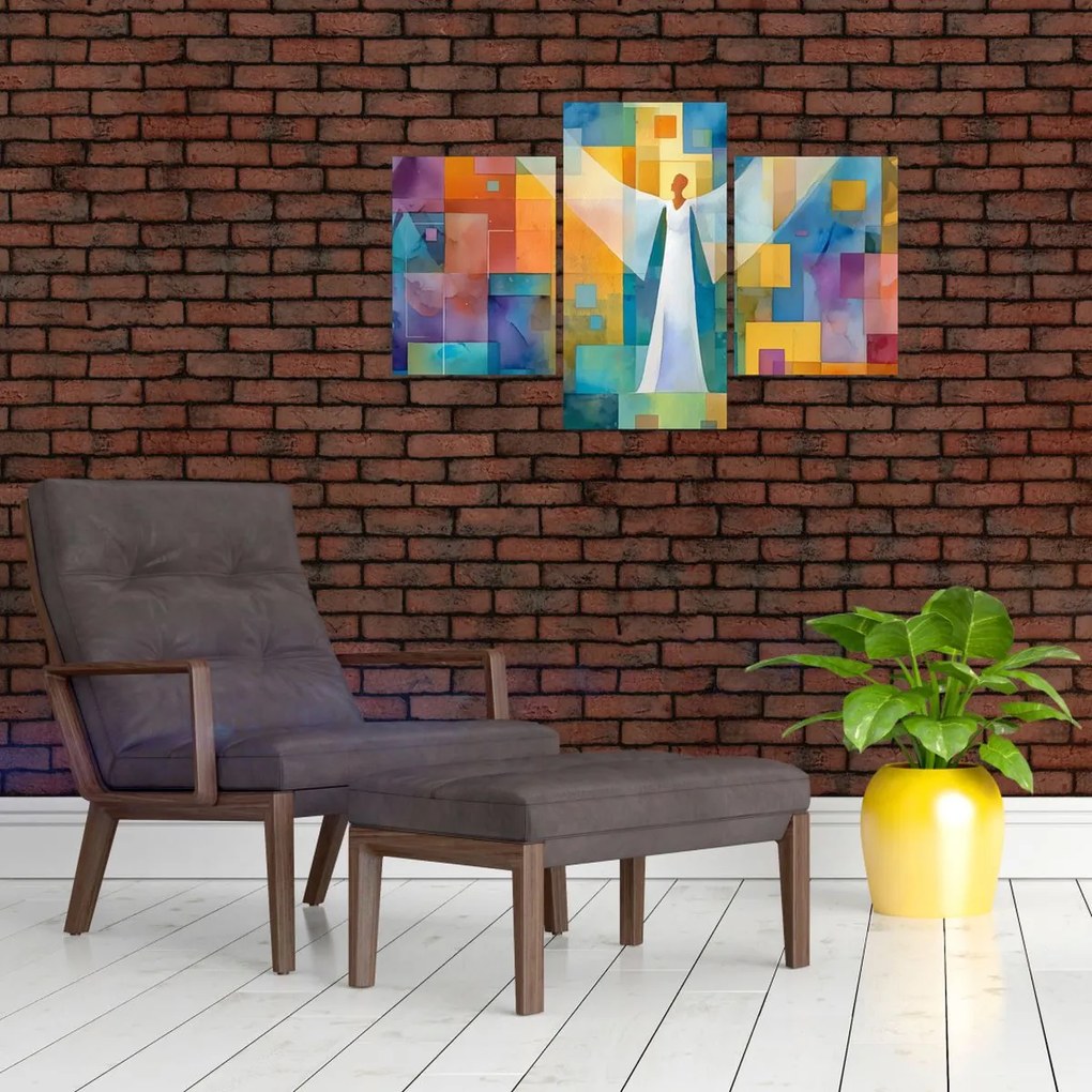 Obraz - Geometrický anjel (90x60 cm)