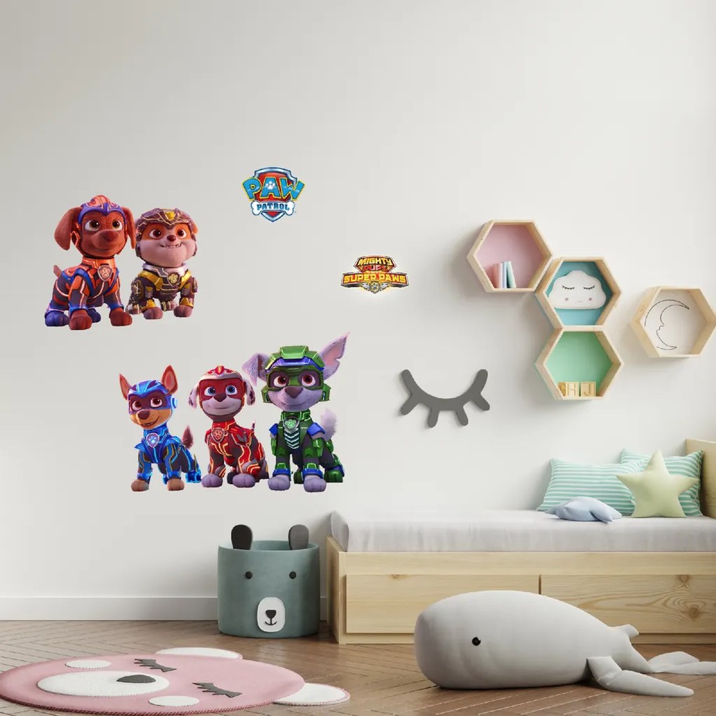 PAW Patrol - Mighty Pups 2 - nálepka na stenu