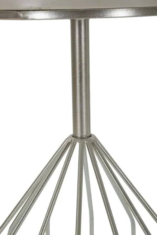Odkladací stolík Cup 37 cm mramor/strieborný