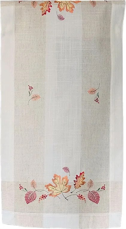 Ľanový obrus Jesenné listy 40 × 90 cm